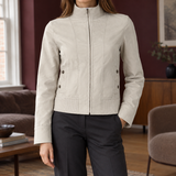 Isabel-Jade Stand Collar Jacket - Off White