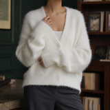 Raven-June Soft Knit Cardigan - Off White