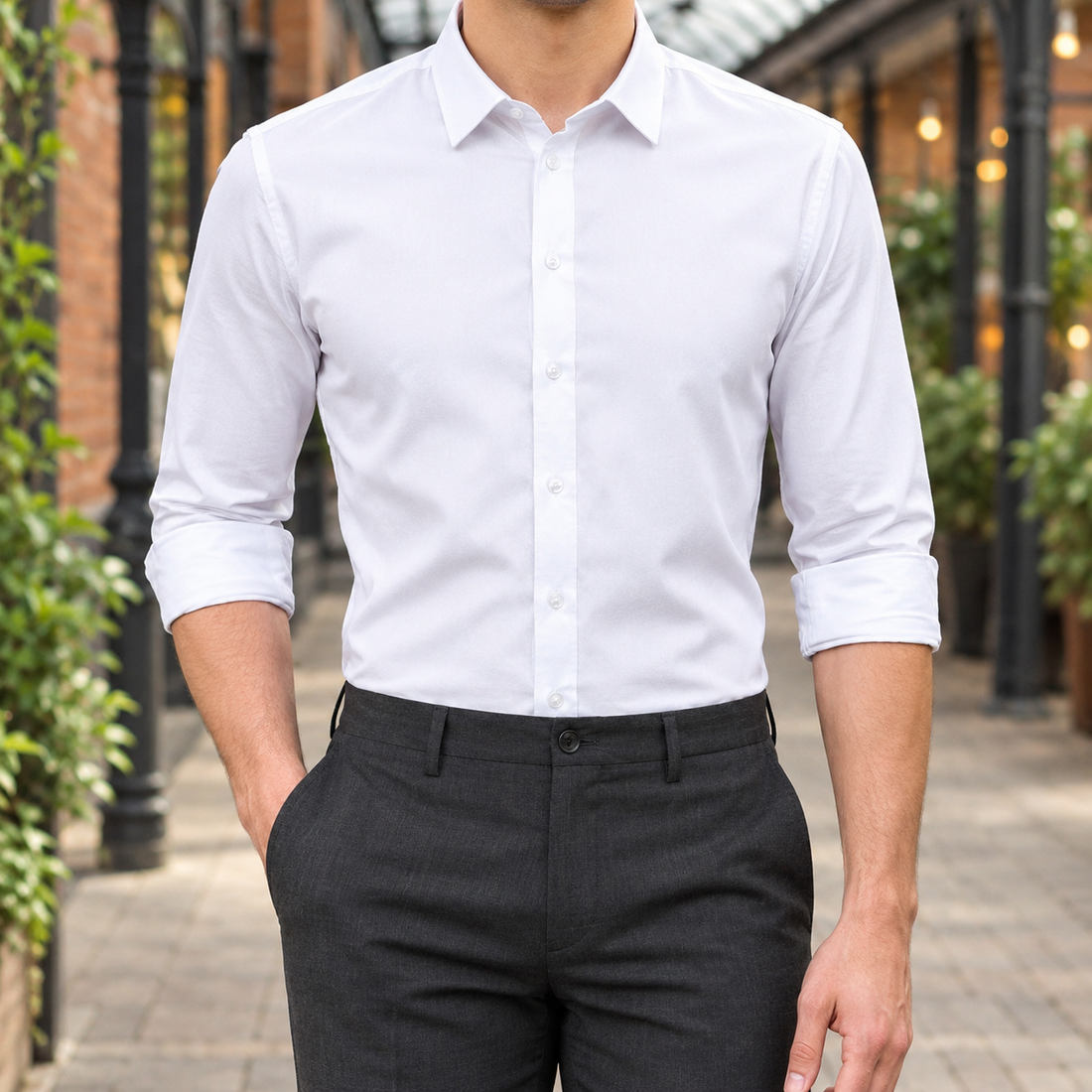 Renard Slim Fit Shirt - White
