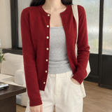 Solene-June Slim Cardigan - Red