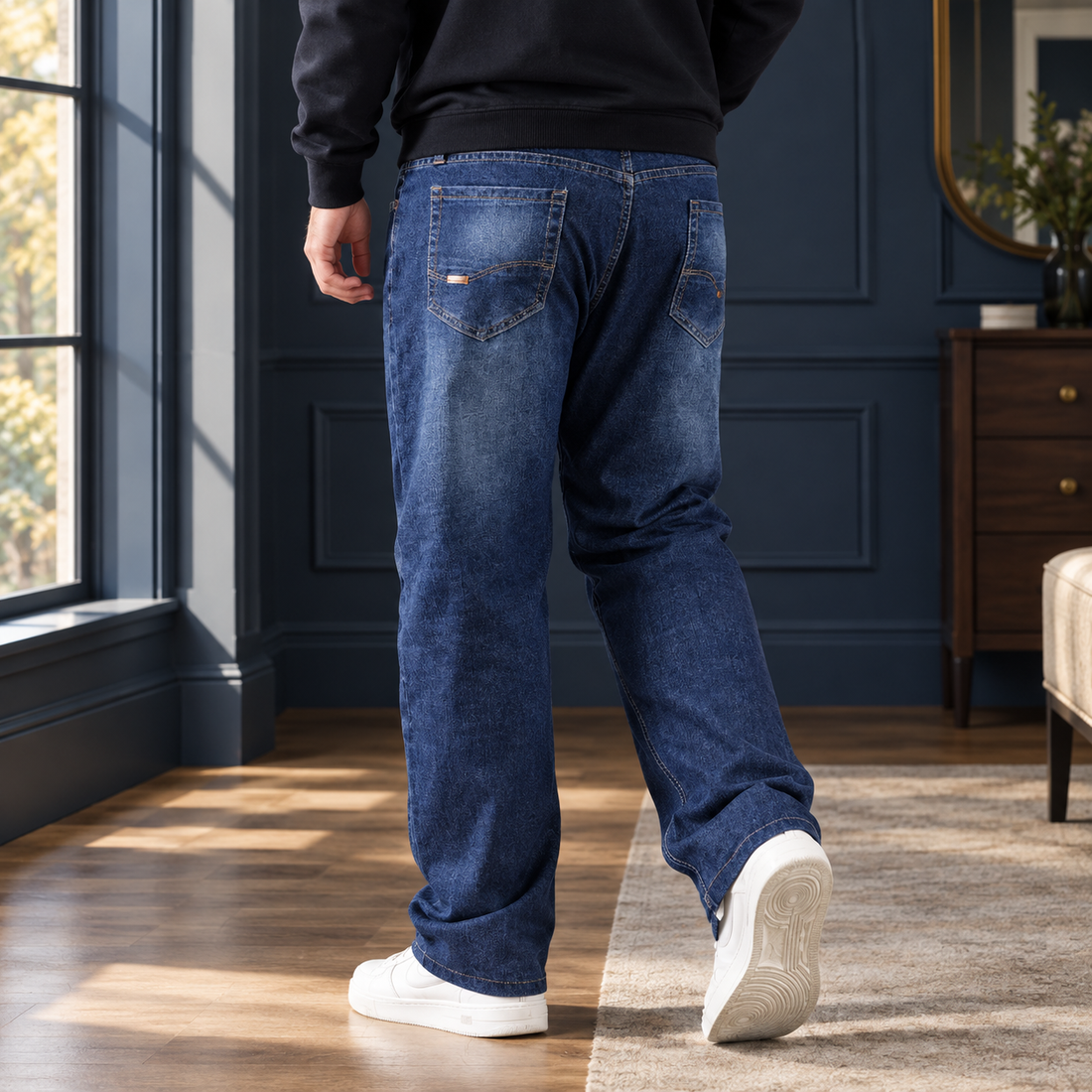 Wyatt Relaxed Jeans - Large Size Denim Blue