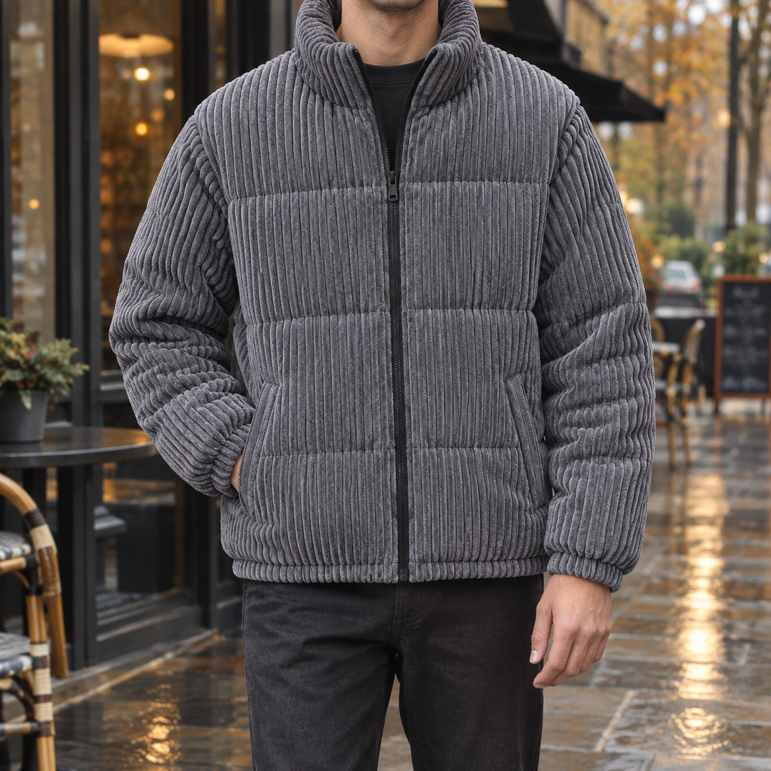 Vaughn Corduroy Jacket - Gray