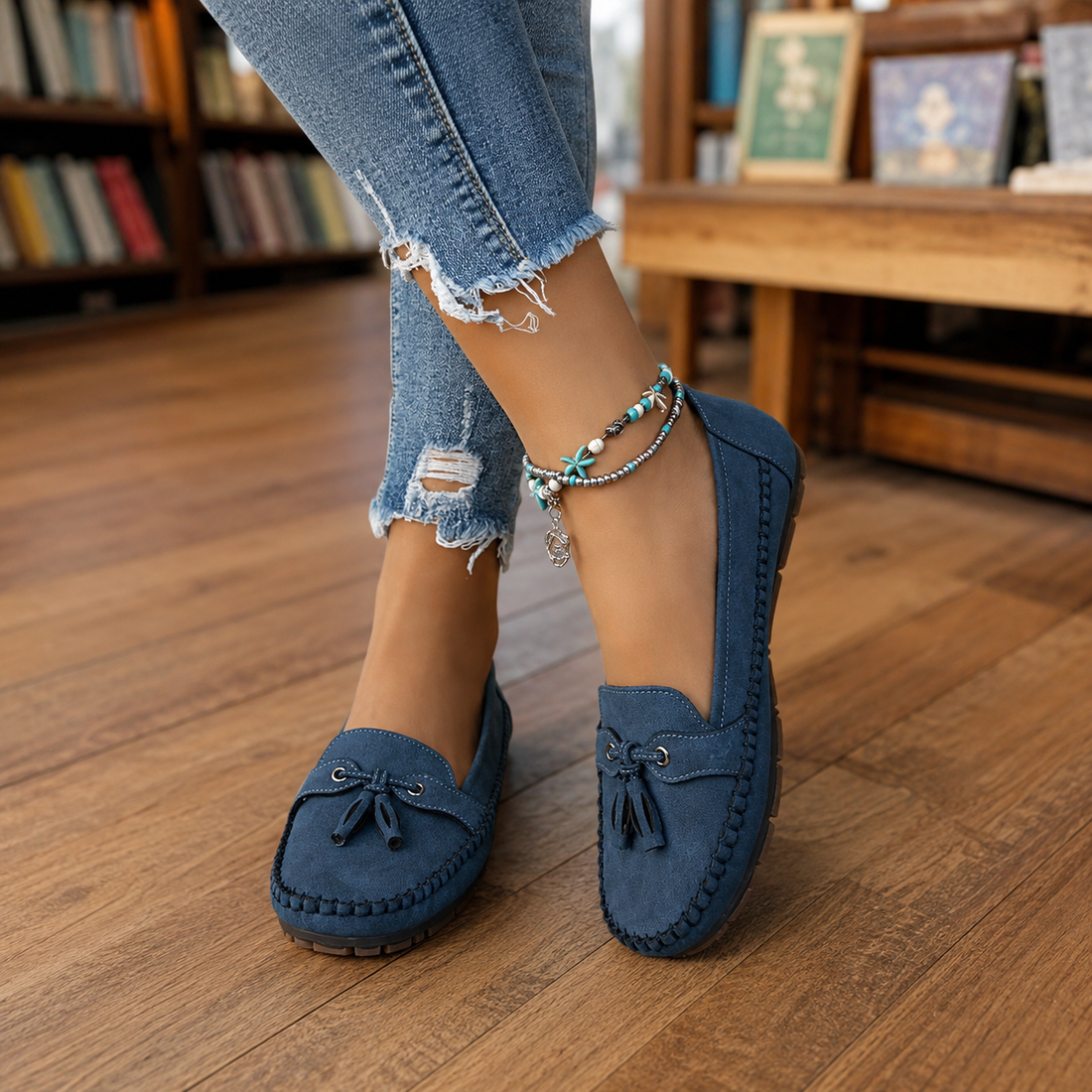 Firenze Tassel Loafers - Blue