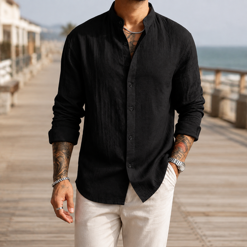 Carter Textured Shirt - Black