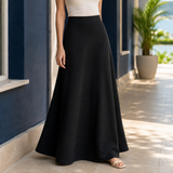 Maxine-Belle A-Line Skirt - Black