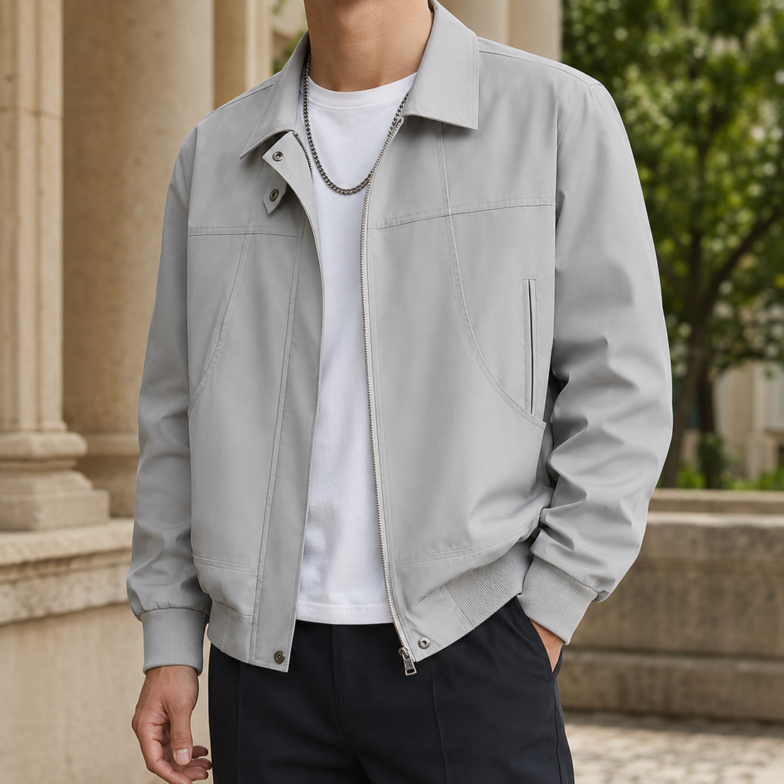 Florian Zip Jacket - Gray