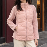 Katherine-Grace Quilted Panel Jacket - Pink