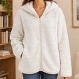 Fiona-Lane Plush Jacket - Milky White