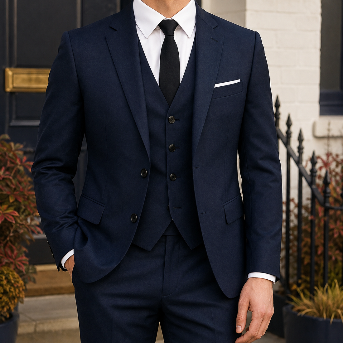 Knox Tailored Set - Navy Blue