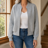 Estella Textured Jacket - Light Gray