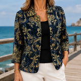 Hallie-Rose Baroque Jacket - Dark Blue/ Gold