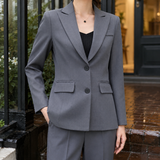 Amabel-Grace Tailored Blazer - Gray