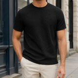 Caleb Textured T-Shirt - Schwarz