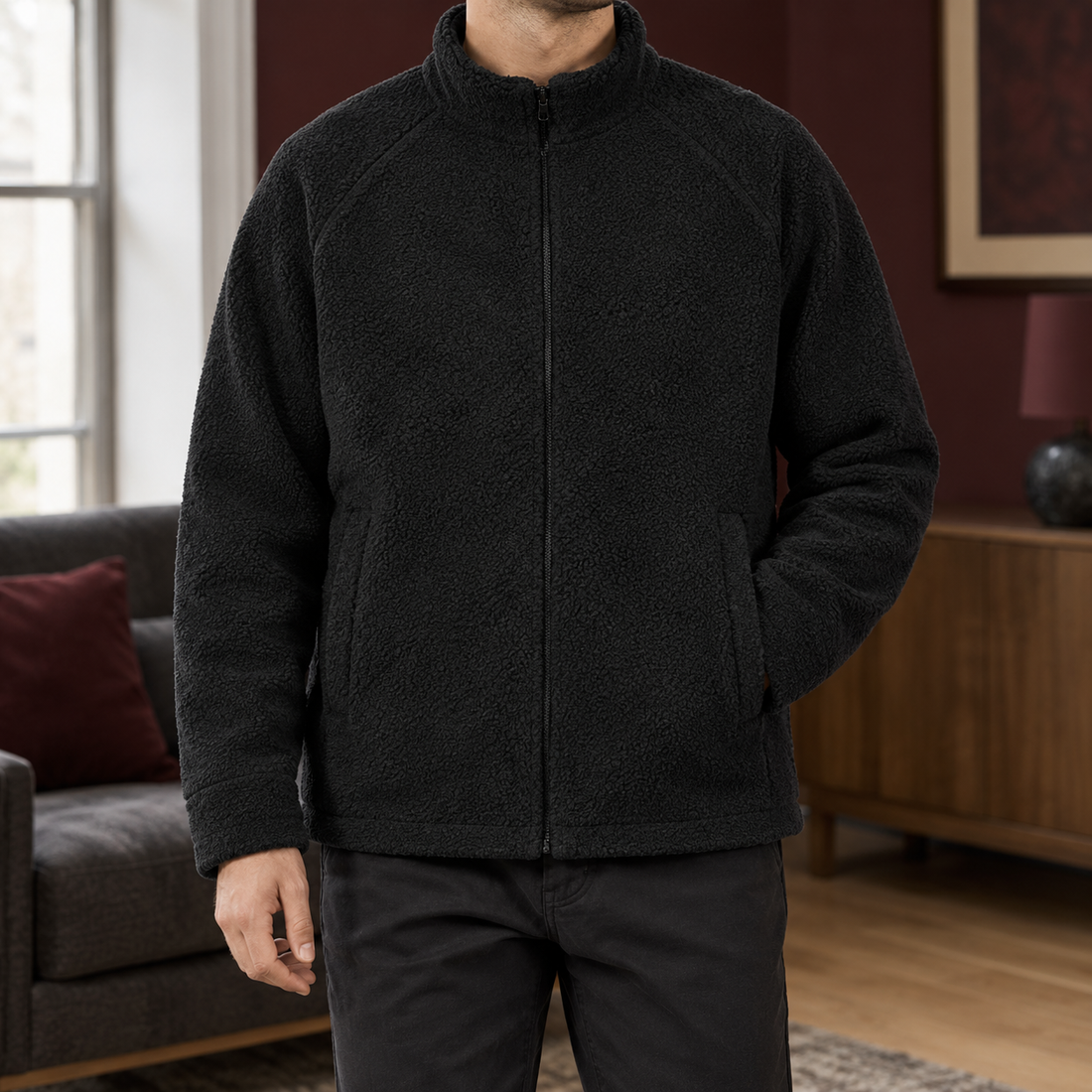 Blake Fleece Jacket - Black
