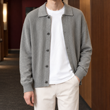 Dario Textured Cardigan - Heather Gray