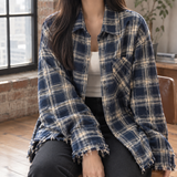 Godiva Plaid Jacket - Navy Blue Plaid