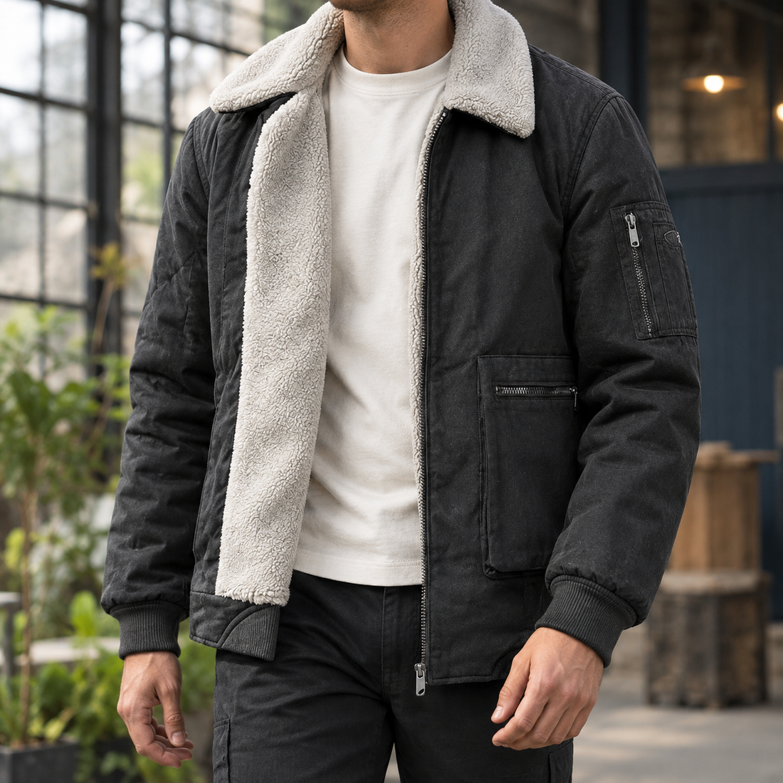 Wilder Fleece Jacket - Black Gray