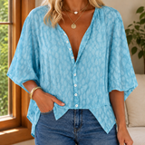 Fenella-Elise Relaxed Blouse - Blue