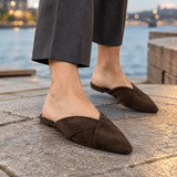 Bembo Stiletto Mules - Brown