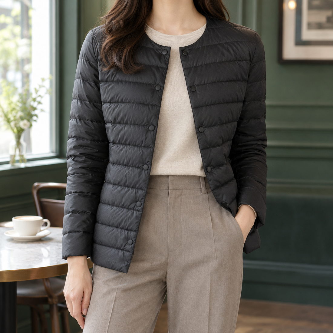Amabel Quilted Jacket - Black