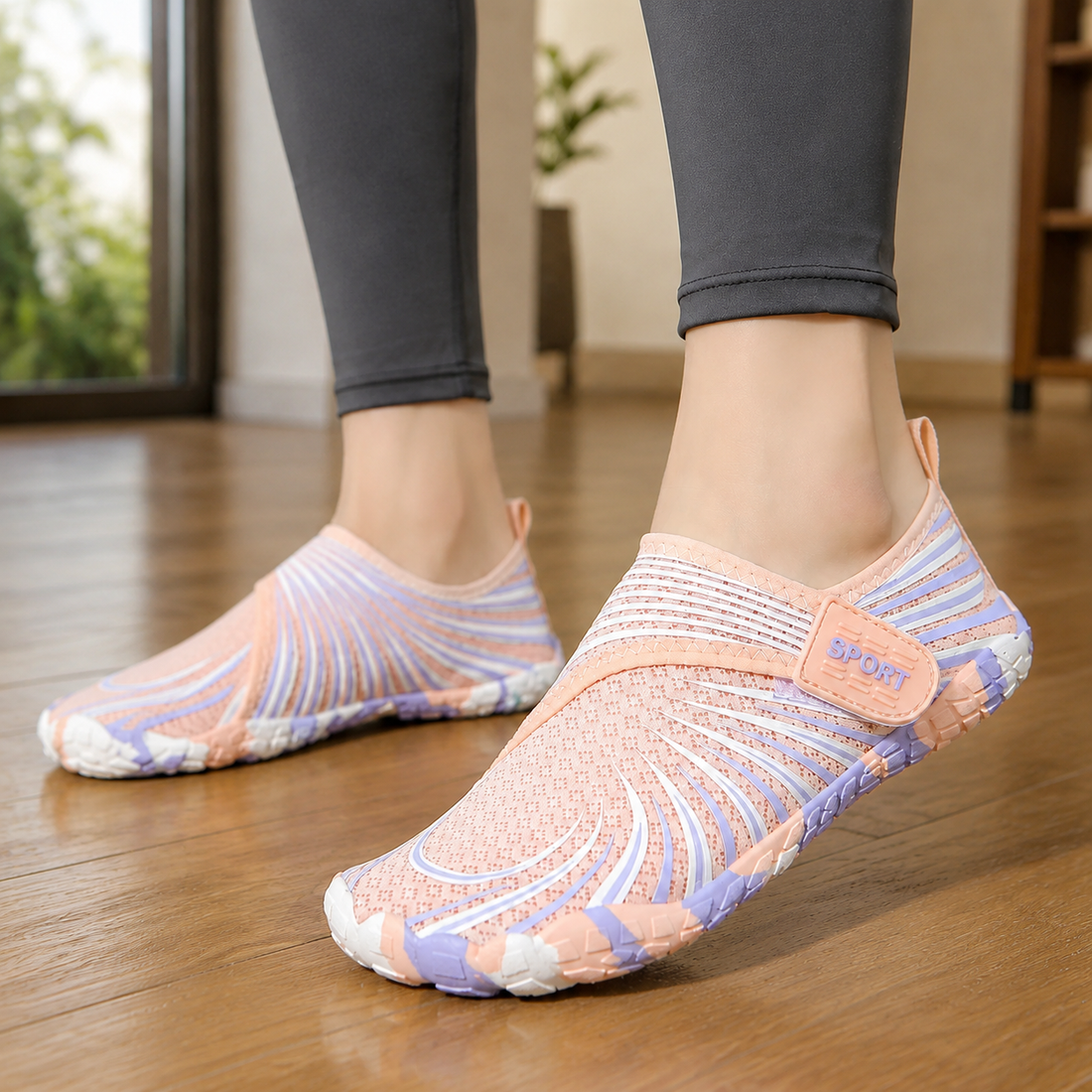 Novara Five-Toe Water Shoes - White Purple