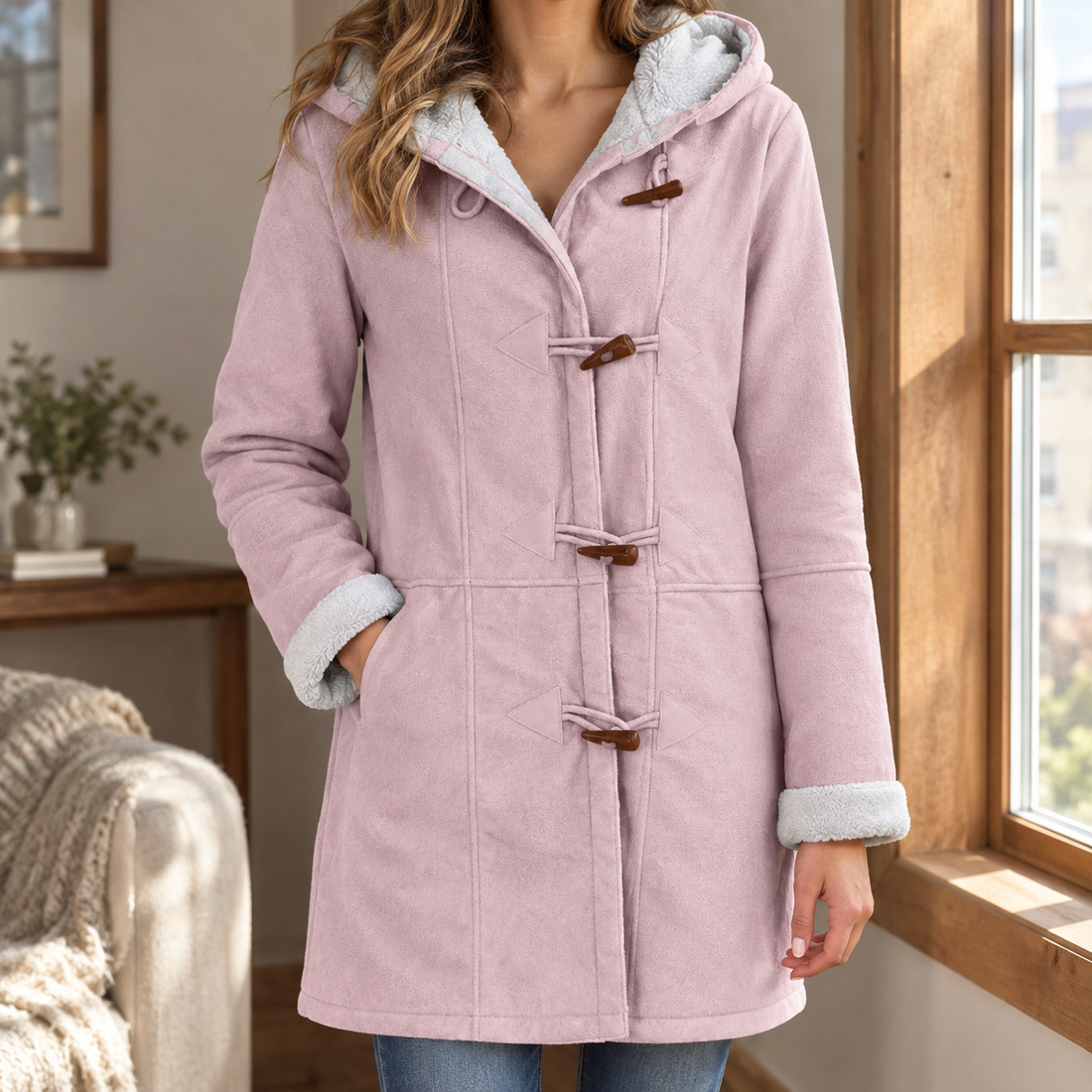 Antonia-Jade Toggle Jacket - Pink