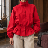Hazel-Rae Cinched Jacket - Red
