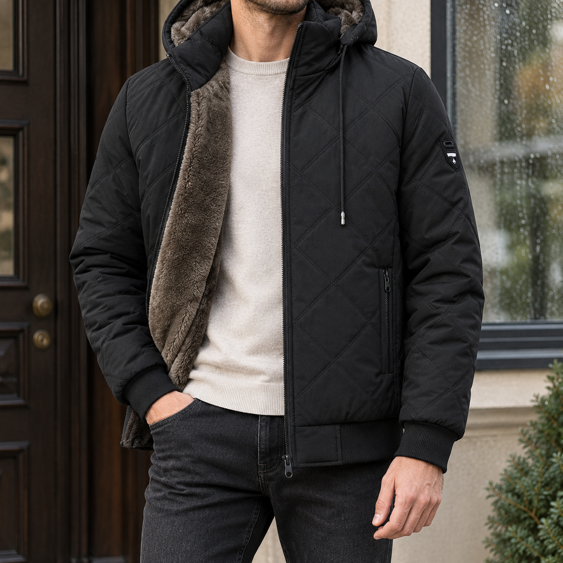Dorian Quilted Jacket - Black