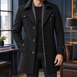Gaspard Tailored Wool Coat - Black