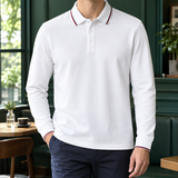 Lothaire Tipped Polo - White