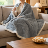 Yewdale Jacquard Throw - Styled Room Scene