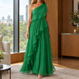 Thalia-Faye One-Shoulder Dress - Green