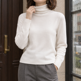 Arwen-Claire Wool Turtleneck Sweater - White