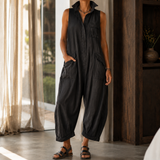 Colette-Rose Wide Leg Jumpsuit - Black