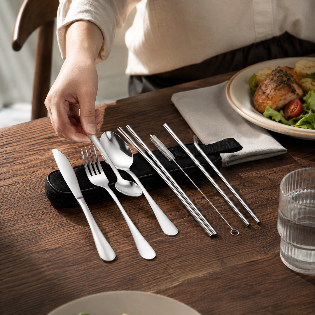 Caleb Travel Cutlery Set - Styled Room Scene
