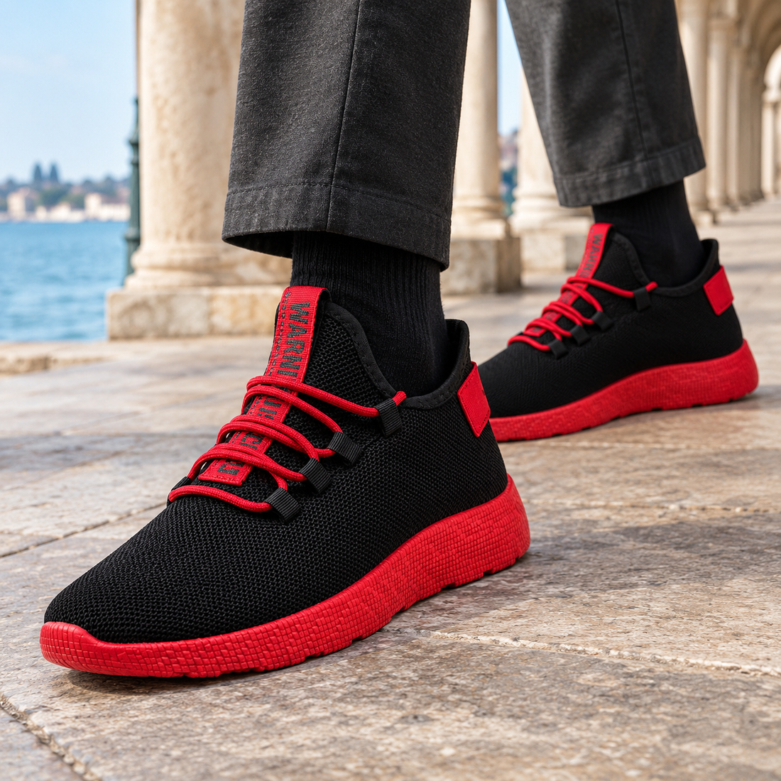Rinaldi-Garda Mesh Sneakers - Red