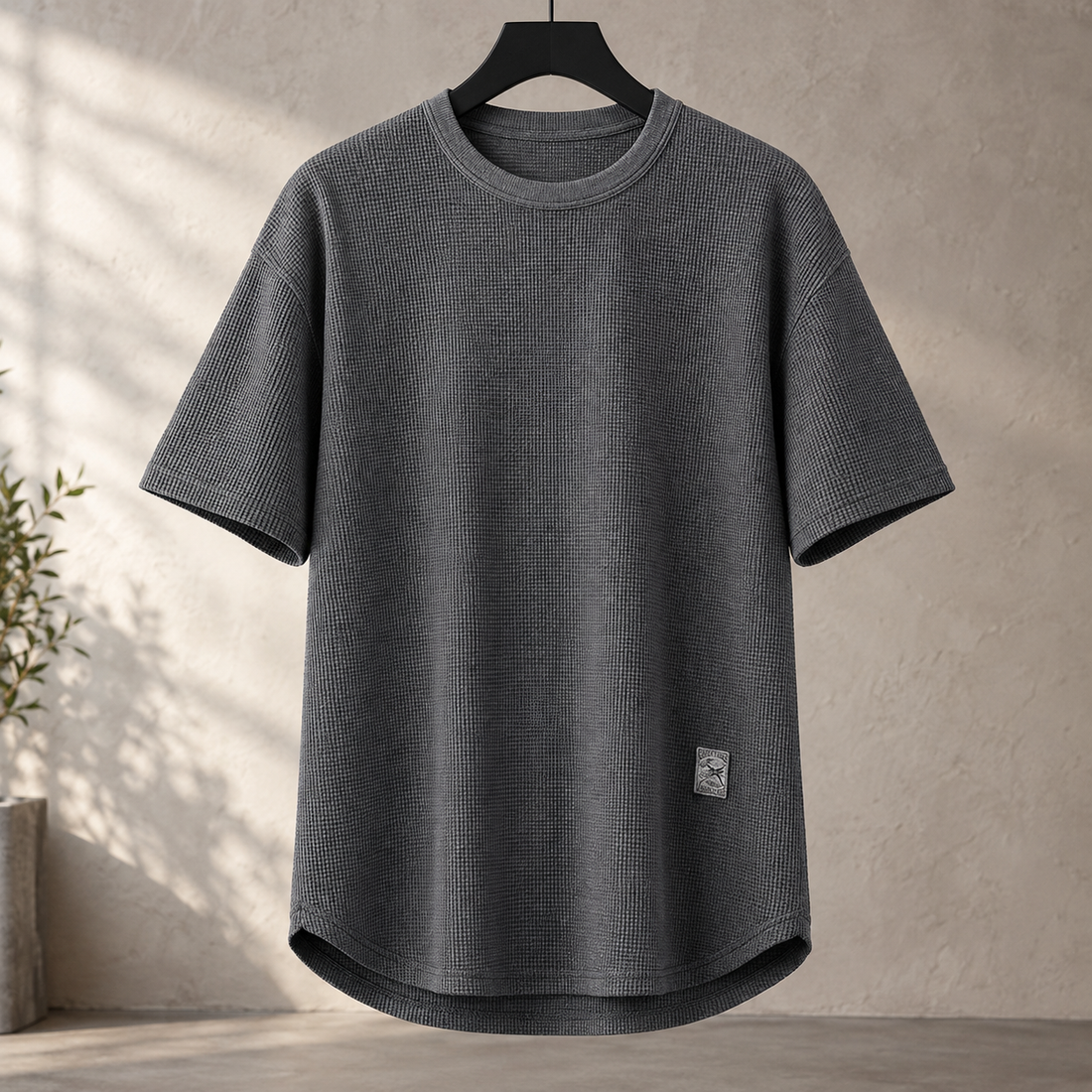 Austin Waffle T-Shirt - Dark Gray