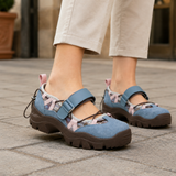 Perugia Chunky Mary Janes - Blue