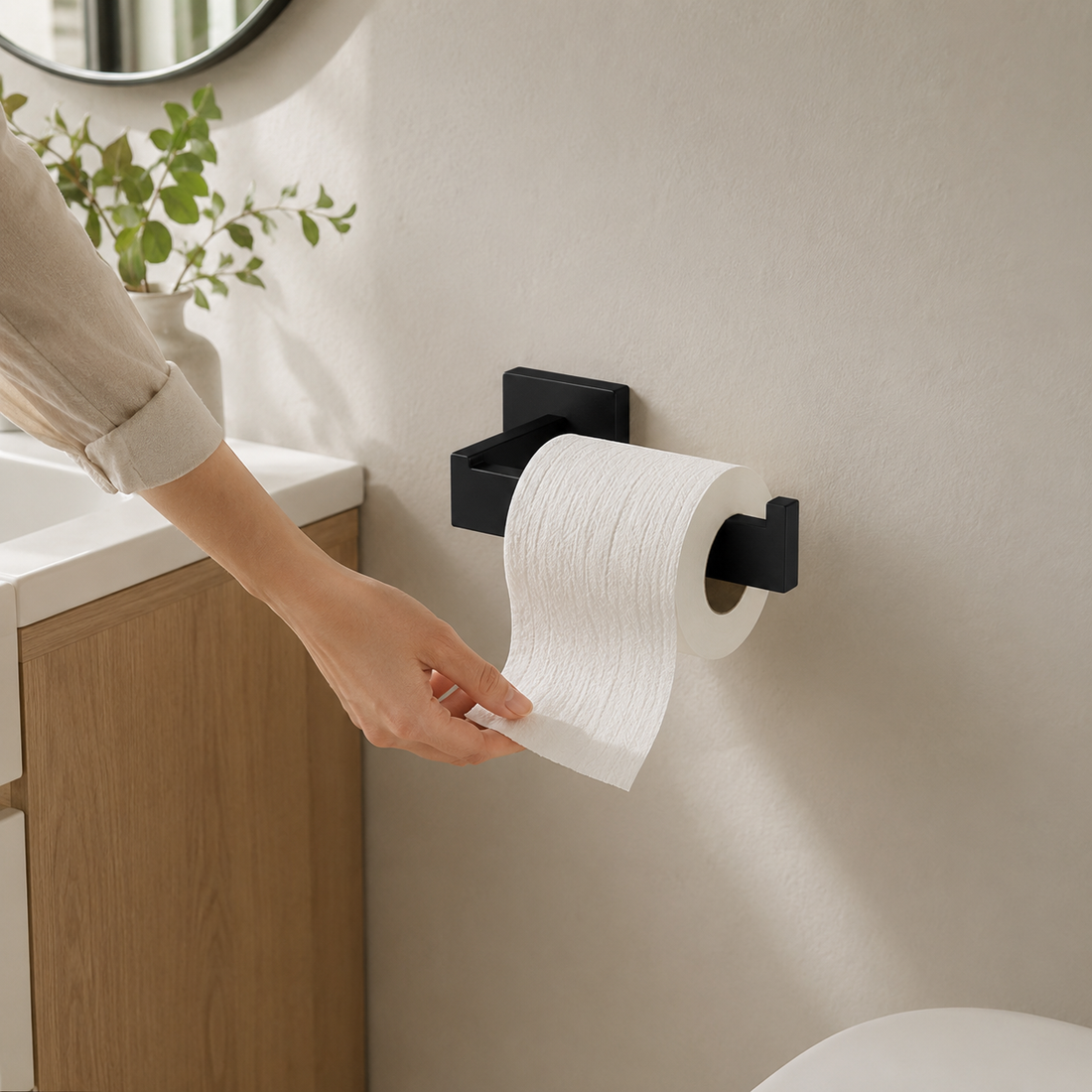 Carter Matte Tissue Holder - Styled Room Scene