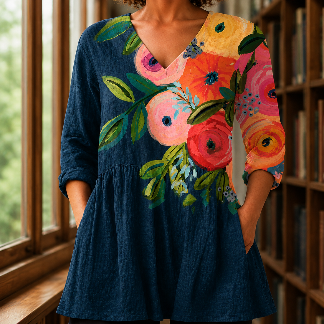Honora-Mae Floral Blouse - White