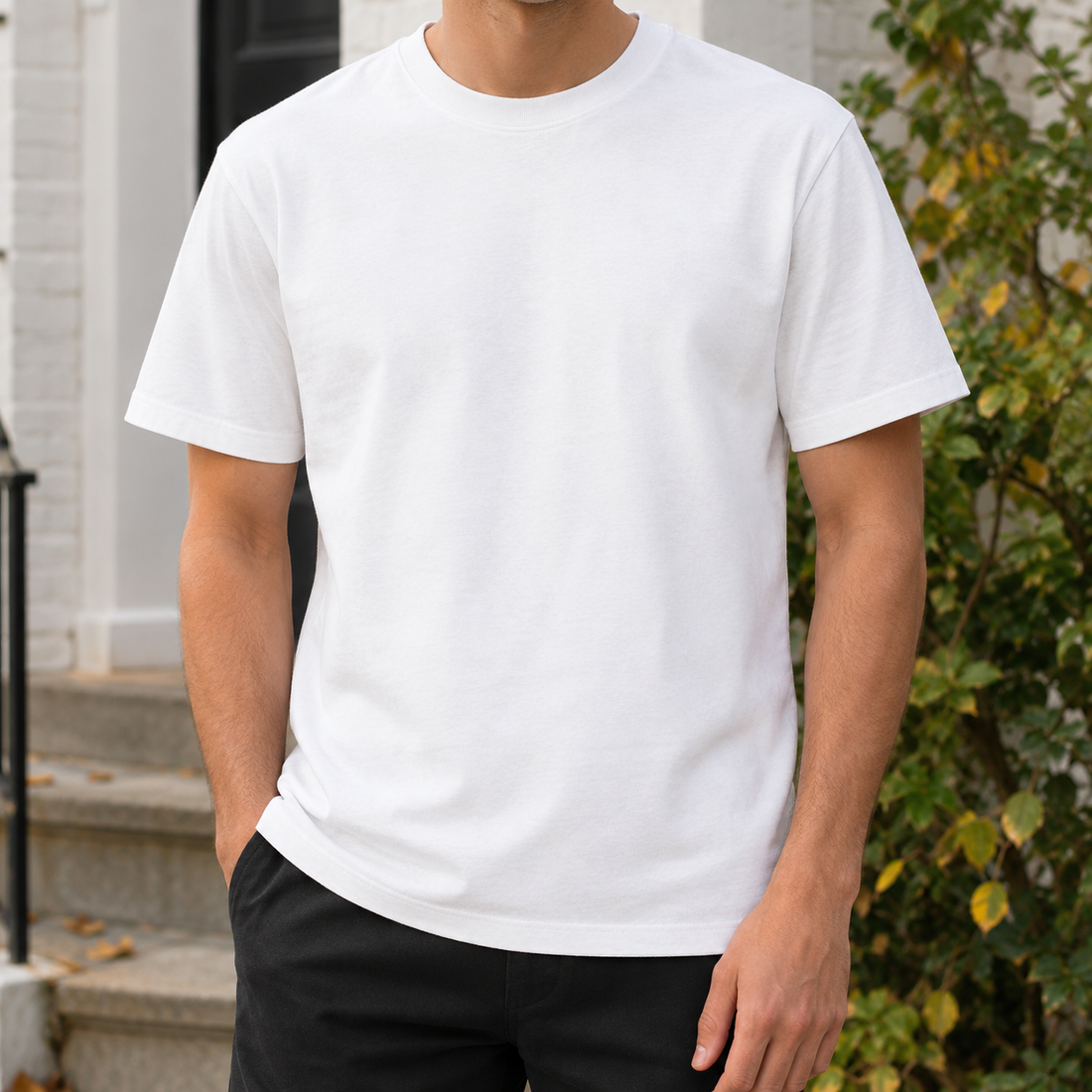 Horace Crew Neck T-Shirt - White-collarless Label