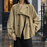 Emery-Marie Double-Breasted Jacket - Khaki