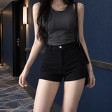Yolande High Rise Shorts - Black