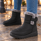 Lucania-Roma Fur-Trim Boots - Black