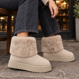 Massimo-Vico Suede Boots - Off-white European Size
