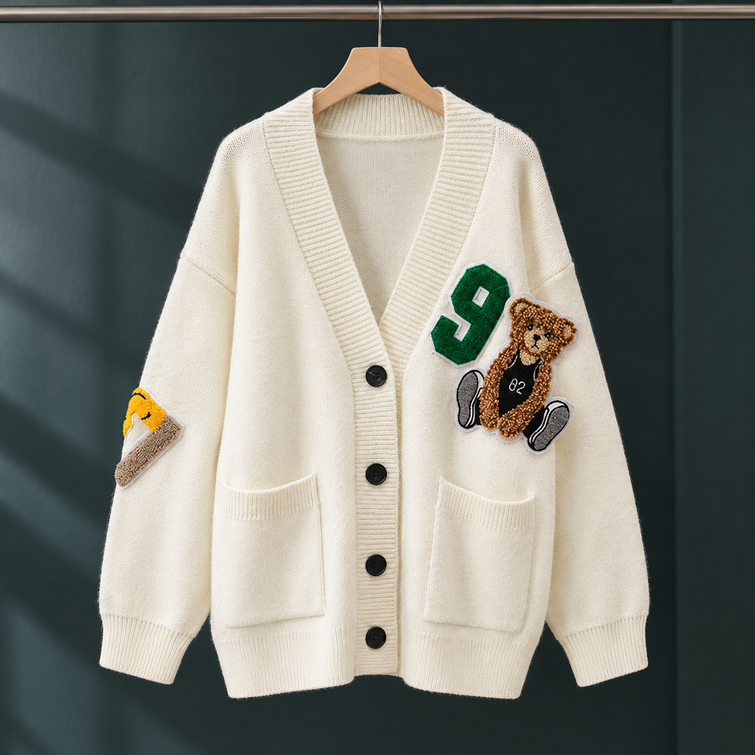 Paige Bear Cardigan - Off White