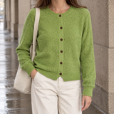 Ninon-Hope Textured Cardigan - Green