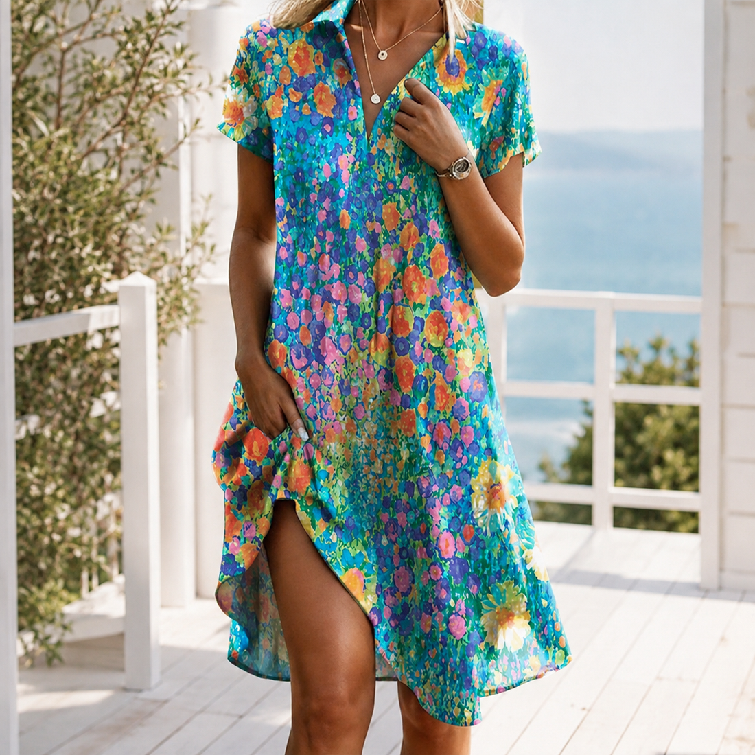 Aimee-Jane Boho Dress - Multicolore