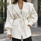Valentina-Claire Sculpted Jacket - White