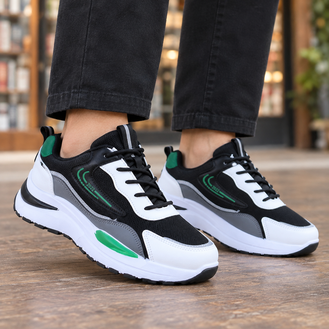 Ferrara-Torino Colorblock Sneakers - Black And Green